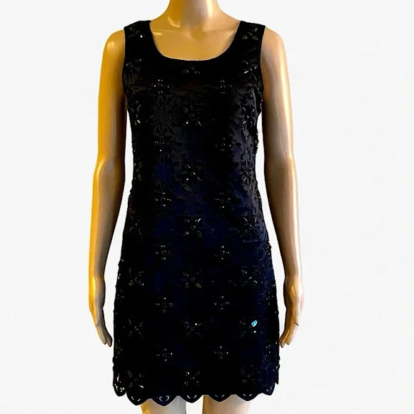 angie black dress Angie Burnout Floral Velvet Handkerchief Dress